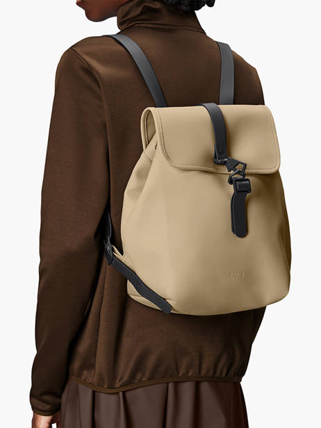 Rugzak 1 Compartiment Rains Beige city 13040 ander zicht 1